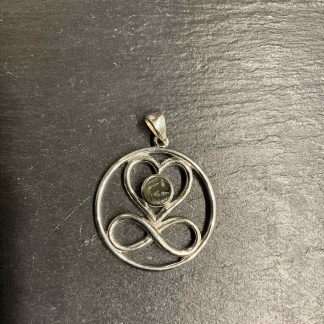 Moldavit (Tektit) Unendliche Liebe in Silber